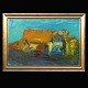 Oluf Høst, 1884-1966, oil on canvas: Bognemark, Bornholm. Signed. Visible size: 65x99cm. With frame: 79x113cm