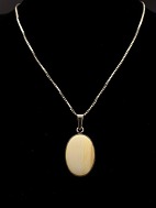 Sterling silver necklace  with ivory pendants