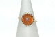 Gold ring with 
amber 14 Karat
Size: 52