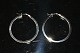 Hoop earrings in sterling silver