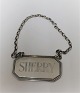 Silver Bottle Sign (925). Sherry. English.