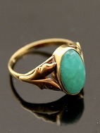 14 carat gold ring size 53 with green aventurine