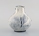 Svend Hammershøi for Kähler, Denmark. Vase in glazed stoneware. Beautiful gray 
black double glaze. 1930 / 40