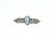 Elegant opal broche i sterling