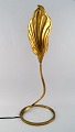 Tommaso Barbi, Italy. Leaf-shaped table lamp in brass. 
Mid-20th century. Italian design.
