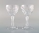 Val St. Lambert, Belgium. Two Lalaing glasses in mouth blown crystal glass. 1950 
/ 60
