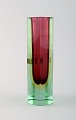 Murano vase in mouth blown art glass. Italian design, 1960