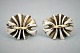 Georg Jensen, Lene Munthe; A pair of ear clips of sterling silver with 18k gold 
#400