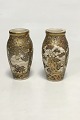 Pair of Japanese Satsuma vases, Meiji period.