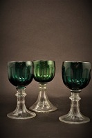 vare nr: Grønne vin glas. 1800 tals.