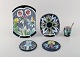 Tilgmans, Sweden. A collection of glazed ceramics decorated with girls and 
floral motifs. 1960s.
