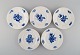 Royal Copenhagen. Blue flower angular. Five porcelain cake plates.
Decoration number 10/8553.