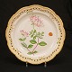 Royal Copenhagen: A large Flora Danica plate. "Lonicera Periclymenum". #20/3528. 
D: 32,5cm