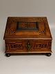 Sewing box of oak dated 1758