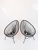 Et sæt String lounge stole af flet og sort metal i flot design fra Living 
Outdoor.
5000m2 udstilling.
