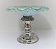 Niels Christopher Clausen, Odense. Silver stand with glass bowl. Height 17 cm. 
Diameter 22.5 cm. Produced approx. 1860. Slight damage to glass edge. ( see 
photo )