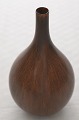 VASE IN TEARDROP
SHAPE CARL-HARRY  STALHANE RORSTRAND 
BROWN GLAZE ON STONEVARE