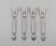 Four Georg Jensen Acanthus pastry forks in sterling silver. Dated 1915-1930.
