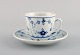 Bing & Grondahl Blue Fluted Hotel Coffee cup with saucer. Model number 744. 34 
sets in stock.
