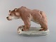 Amphora, Czechoslovakia. Large hand painted porcelain figure of bear. 1930/40