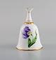 Herend table bell in hand-painted porcelain with flowers and gold decoration. 
1980s.
