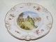 Royal CopenhagenRare Rokoko dinner plate with Danish Castles from 1800
