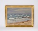 Oil painting with beach motif and gilded frame signed A. Brener by Arthur Brener 
1886-1956.
5000m2 showroom.
