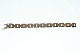 Antik Huset 
presents: 
Block 
bracelet with 3 
Rk in 14 carat 
gold