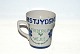 Aluminia faience beer mug with painted floral motif.East Jutland Breweries, Ceres, Horsens, Fredericia and Vejle.SOLD