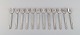 Sigvard Bernadotte for Georg Jensen. Twelve Bernadotte cake forks in sterling 
silver.
