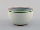 Bodil Manz (b. 1943), Denmark. Unique bowl in hand-painted glazed ceramics. 
1980s.
