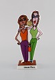 James Rizzi (1950-2011) for Goebel. Pop art porcelain figure. Girls night out. 
21st Century.
