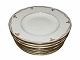 White with Gold Garland Art NouveauLarge soup plate 25.4 cm.