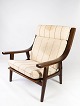 Armchair - Dark Oak - Light Fabric - Model GE530 -Hans J. Wegner - 1960