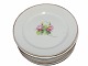 Bing & GrondahlSet of nine large side plates with different flowers from 1853-1895