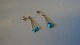 Elegant earrings with turquoise 8 carat gold