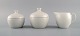 Royal Copenhagen. Salto Service, White. Two sugar bowls and creamer. 1960s.
