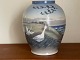 Large Royal Copenhagen vase with goose and coastal scenery / sea scenery, 30 cm 
high