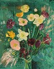 Hans Ripa (1912-2001), svensk kunstner. Olie på lærred. Opstilling med blomster. 
1970