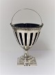 Jens Jacob Pedstrup, Aalborg. Borgerskab 1794 - 1827. Sølv (830). Kandisskål med 
blå glas indsats. Højde 16 cm. Der er små afslag i kanten på glasset.