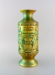 Unika Zsolnay vase i glaseret keramik. Smuk eozin glasur. International 
exhibition of photography. 1900-tallet.
