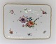 Royal Copenhagen. Saxon flower. Square tray. Length 28 cm. Produced before 1890. 
(1 quality)