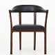 Roxy Klassik presents: Ole Wanscher / A. J. IversenRare armchair in rosewood and black leather. Model J2833. ...