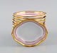 Kaiser, Germany. 11 porcelain dishes with hand-painted pink and gold decoration. 
Dated 1978.
