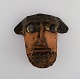 Niels Helledie (b. 1927), Denmark. Unique face mask in hand-painted glazed 
stoneware. 1980s.
