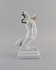 Art deco Herend porcelain figurine. Cleopatra with snake. Mid-20th century.
