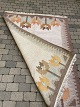 Vintage kelim rug with stylized tulips, presumably 
Swedish, in burnt colors, orange, brown, yellow, 
green