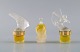 Three Lalique perfume bottles. Late 20th century.
