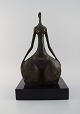 Miguel Fernando Lopez (Milo). Portuguese sculptor. Large abstract bronze 
sculpture of Venus on marble base. Late 20th century.
