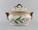 L'Art presents: Large Royal Copenhagen Flora Danica soup tureen in hand-painted porcelain with flowers and gold ...